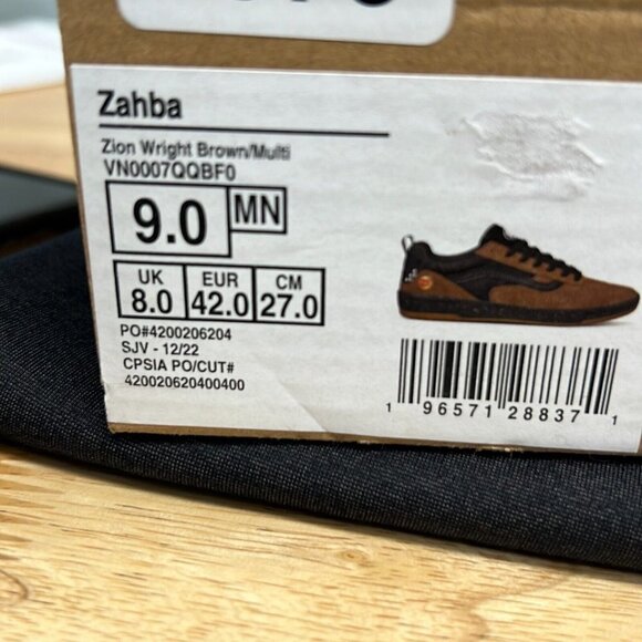 Vans Mens Zahba VN0007QQBF0 Brown Multi Low Top Lace Up Sneaker Shoes Size 9 - Picture 10 of 10